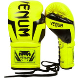 VENUM ELITE MUAY THAI BOXING GLOVES LACE UP 8-14 OZ Yellow