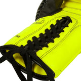 VENUM ELITE MUAY THAI BOXING GLOVES LACE UP 8-14 OZ Yellow