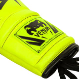 VENUM ELITE MUAY THAI BOXING GLOVES LACE UP 8-14 OZ Yellow