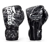 Fairtex BGV14 PT PAINTER MUAY THAI BOXING GLOVES 8-16 oz Black White