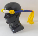 Set of Muay Thai Boran Boxing Pra Jiad Armbands / Mongkhon Headband Size Free Red Blue White