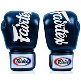 Fairtex BGV19 DELUXE TIGHT-FIT MUAY THAI BOXING GLOVES 8-12 oz Blue