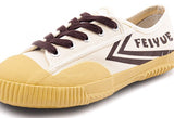 FEIYUE Classic sneakers canvas shoes board shoes trend shoes Size 34-47 Unisex Youth Adult Beige White
