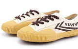 FEIYUE Classic sneakers canvas shoes board shoes trend shoes Size 34-47 Unisex Youth Adult Beige White