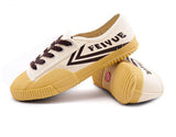 FEIYUE Classic sneakers canvas shoes board shoes trend shoes Size 34-47 Unisex Youth Adult Beige White