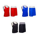 NIKE DRI-FIT Competition Boxing Set Vest Tank Top & Shorts Trunks XS-XXL 3 Colours Black / Red / Blue