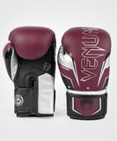 VENUM-04260-613 ELITE EVO MUYA THAI BOXING GLOVES 8-16 OZ Burgundy Silver