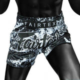 Fairtex MUAY THAI BOXING Shorts M-XL Grunge Black BS1949
