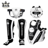 RAJA MUAY THAI BOXING MMA SPARRING PROTECTIVE GEAR SET JUNIOR Size S / M Panda Free Storage Bag