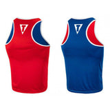 TITLE REVERSIBLE AEROVENT ELITE 2.0 AMATEUR BOXING SET Weste Tank Top & Shorts Trunks S-XXL 2 Farben Rot & Blau
