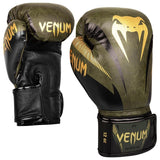 VENUM IMPACT MUAY THAI BOXING GLOVES 8-16 OZ Khaki Gold