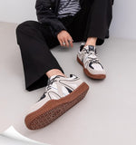 FEIYUE dritte Ausgabe Turnschuhe Segeltuchschuhe Brettschuhe Trend weiße Schuhe 8182 Größe 34-39 Weiblich Jugend Erwachsene 2 Farben Sohle-Rosa / Braun-Gold