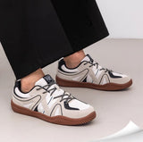 FEIYUE dritte Ausgabe Turnschuhe Segeltuchschuhe Brettschuhe Trend weiße Schuhe 8182 Größe 34-39 Weiblich Jugend Erwachsene 2 Farben Sohle-Rosa / Braun-Gold