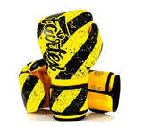 Fairtex BGV14 ARTIST COLLECTION MUAY THAI-BOXHANDSCHUHE 8-16 oz Gelb Schwarz