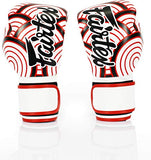 Fairtex BGV14 JAPANESE ART RED WAVE MUAY THAI BOXING GLOVES 8-16 oz