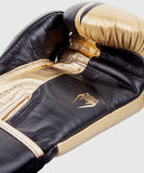 VENUM-03805-126 SHIELD PRO BOXING GLOVES VERLCRO NAPPA LEATHER 10-12 OZ Black Gold
