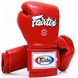 Fairtex BGV9 Mexican Style "Minor Change" MUAY THAI BOXING GLOVES Leather 10-16 oz Red