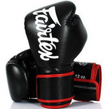 Fairtex BGV14 Leichte Mikrofaser-Boxhandschuhe für Muay Thai, 227–453 g, Schwarz/Weiß