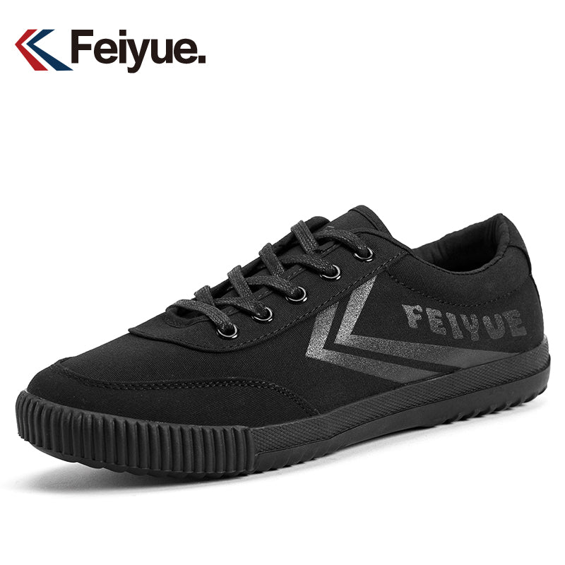 Feiyue Retro Wear-resistant Low Canvas Shoes - Black