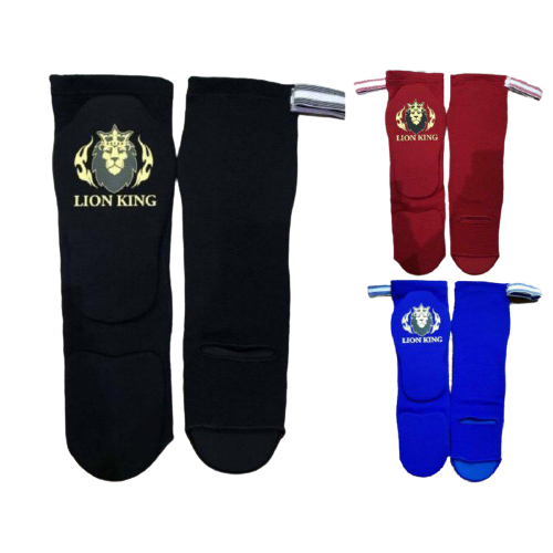 LION KING 0041 ELASTIC MUAY THAI BOXING MMA SHIN GUARD PROTECTOR Cotton Size Free 3 Colours