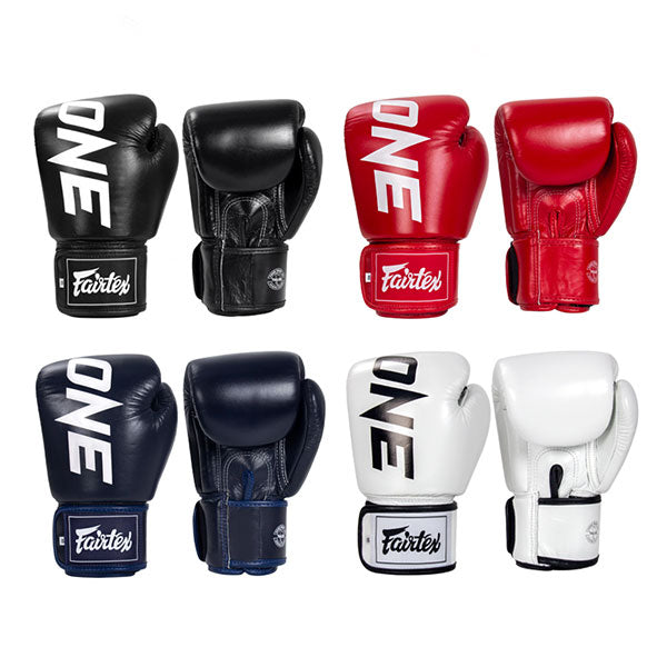 Fairtex BGV1 ONE Championship MUAY THAI BOXING GLOVES Leather 8-16