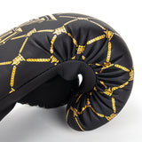 Top King TKBGCH CHAIN MUAY THAI BOXING GLOVES Synthetic Leather 8-14 oz Black Gold