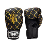 Top King TKBGCH CHAIN MUAY THAI BOXING GLOVES Synthetic Leather 8-14 oz Black Gold