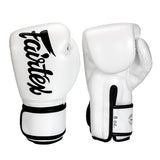 Fairtex BGV14 Lightweight Microfiber MUAY THAI BOXING GLOVES 8-16 oz White