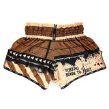 YOKKAO BORN TO FIGHT CARBONFIT MUAY THAI MMA BOXING Shorts S-XXL Hustle Gold
