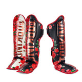 TOP KING TKSGRS "Pro" ROSE MUAY THAI BOXING MMA SHIN GUARD PROTECTOR Synthetic Leather M-XL 2 Colours