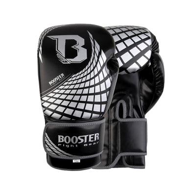 BOOSTER BFG CUBE MUAY THAI BOXING GLOVES 100% synthetic thai leather 10-14 oz Silver