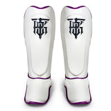 TOP KING TKSGRB MUAY THAI BOXING MMA SHIN GUARD PROTECTOR Superfine Fiber M-XL White Purple