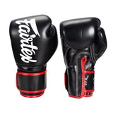 Fairtex BGV14 Leichte Mikrofaser-Boxhandschuhe für Muay Thai, 227–453 g, Schwarz/Weiß