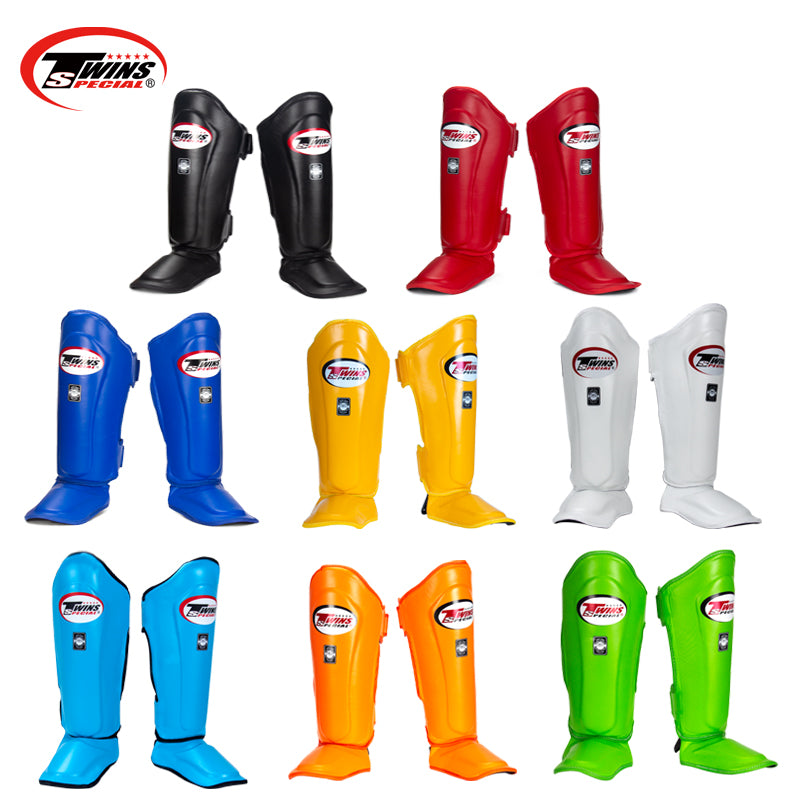 TWINS SPECIAL SGL-10 MUAY THAI BOXING MMA DOUBLE PADDED SHIN GUARD PRO