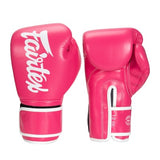 Fairtex BGV14 Lightweight Microfiber MUAY THAI BOXING GLOVES 8-16 oz Pink-White