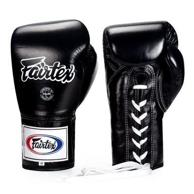 Fairtex BGL6 MUAY THAI BOXING GLOVES Lace Up Leather 8 16 oz 4 Colours AAGsport