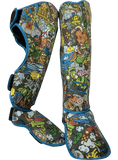 TOP KING TKSGCT-TH MUAY THAI BOXING MMA SHIN GUARD PROTECTOR Synthetic Leather M-XL