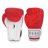 Top King TKBGEA01-WH/RD ELLE "LIFE POWER" MUAY THAI BOXING GLOVES 8-14 oz