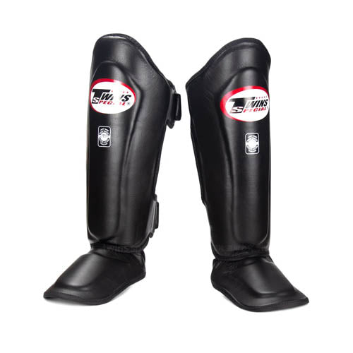 Twins SGL10 Sky Blue Double Padded Leather Shin Pads