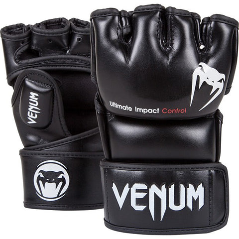 Venum 0123 Impact MMA MUAY THAI BOXING SPARRING GLOVES Skintex Leather Size S / M / L-XL Black