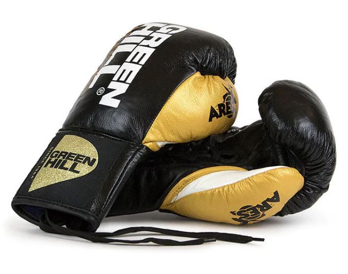 Venum Coco Monogram Pro Lace Up Boxing Gloves - Intense Black 10 oz