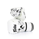Fairtex BGV14 WHITE GRAFFITI MUAY THAI BOXING GLOVES Microfiber 8-16 oz