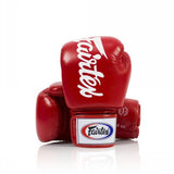 Fairtex BGV19 DELUXE TIGHT-FIT MUAY THAI BOXING GLOVES Leather 8-16 oz 5 Colours