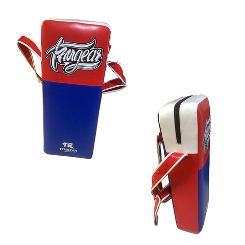 TFM GEAR MUAY THAI BOXING MMA SPARRING THIGH PROTECTOR KICK PADS Microfiber Leather 70 x 28 x 15 cm