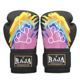 RAJA RBGP-C35 MUAY THAI BOXING GLOVES Cooltex PU Leather Kids 6 oz Gloomy