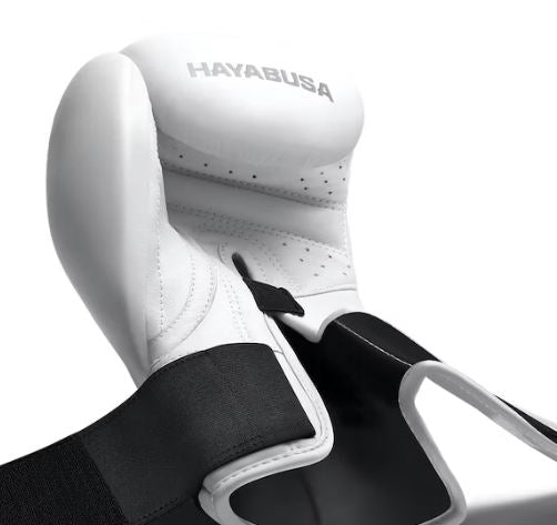 Gants De Boxe Hayabusa T3 Kanpeki – Cuir Vylar 100 %, Fermeture Dual-X, 14 Oz, Blanc