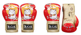 RAJA RBGP-C33 MUAY THAI BOXING GLOVES Cooltex PU Leather Kids 6 oz Lucky Cat