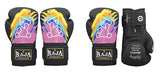 RAJA RBGP-C35 MUAY THAI BOXING GLOVES Cooltex PU Leather Kids 6 oz Gloomy