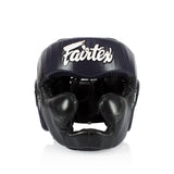 FAIRTEX DIAGONAL VISION HG13 Lace-Up SPARRING HEADGEAR HEAD GUARD PROTECTOR M-XL Black Blue