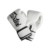Fairtex BGV14 Lightweight Microfiber MUAY THAI BOXING GLOVES 8-16 oz White